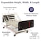 Medacure Standard Height Expandable Hospital Bed, Fully Electric with ProEx 48 Mattress MC-SLB48XMP1KA - alternate 7